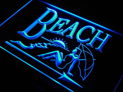 Beach Bar Club Beer Lady Sun